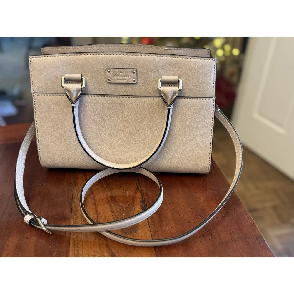 NEW Authentic Kate Spade Grove Street Small‎ Caley Almondine Leather Satchel